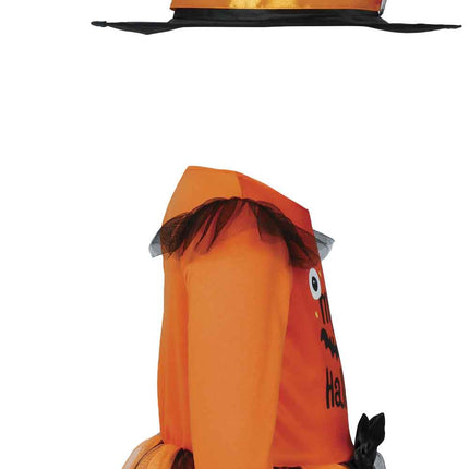 Costume di Halloween da strega per neonati, nero e arancione