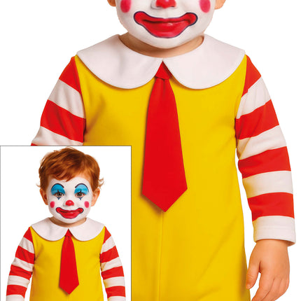 Costume di Halloween da clown di McDonald's per neonati