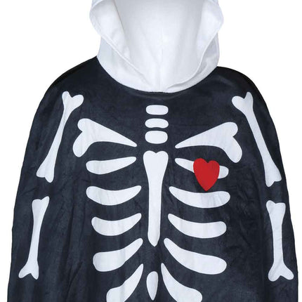 Poncho di Halloween per neonati a forma di scheletro