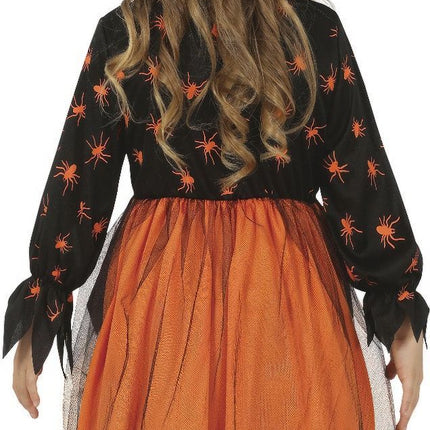 Costume Halloween Ragazza Strega Ragno