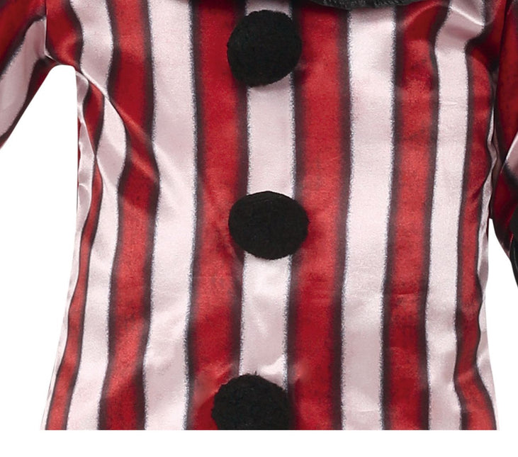 Costume di Halloween da clown bambino rosso/bianco