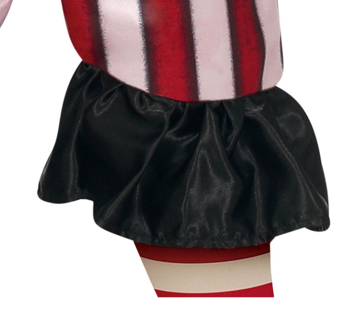 Costume di Halloween da clown bambino rosso/bianco