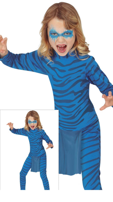 Costume da felino bambino blu