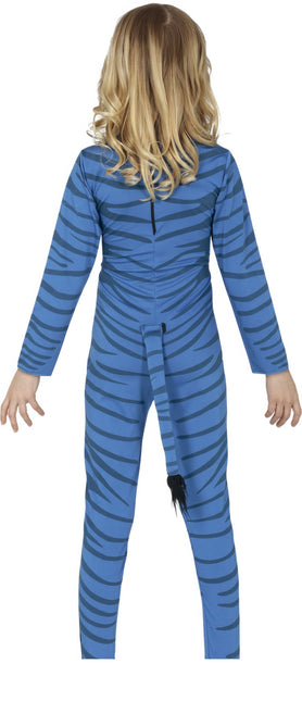 Costume da felino bambino blu