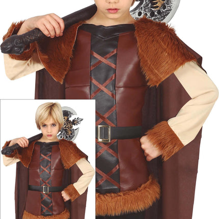 Costume da vichingo bambino marrone