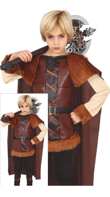 Costume da vichingo bambino marrone