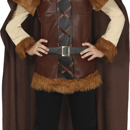 Costume da vichingo bambino marrone