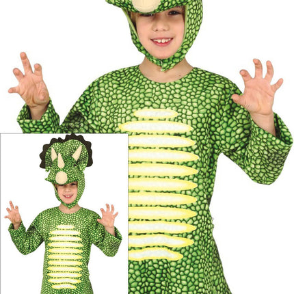 Costume da dinosauro bambino verde chiaro