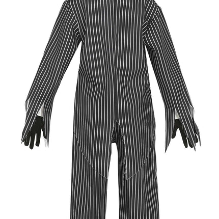 Costume di Halloween da scheletro bambino nero bianco