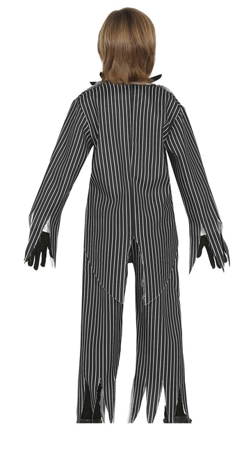 Costume di Halloween da scheletro bambino nero bianco