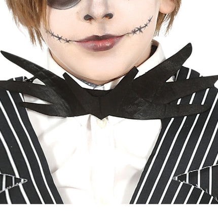 Costume di Halloween da scheletro bambino nero bianco