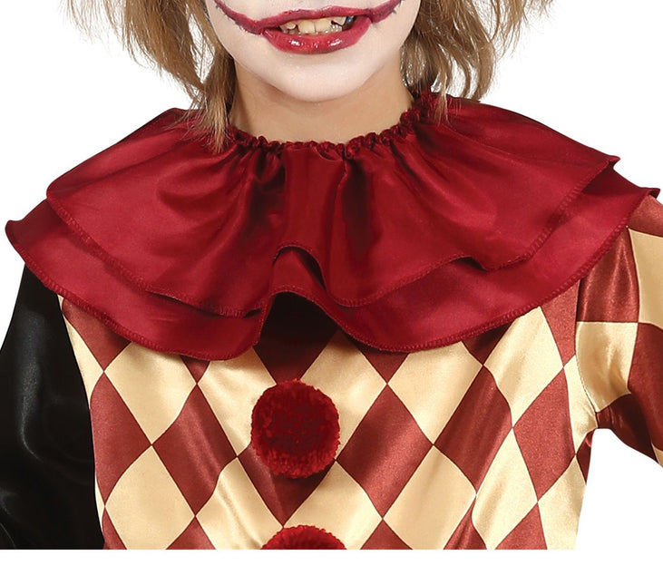 Costume di Halloween da clown dell'orrore per bambino rosso