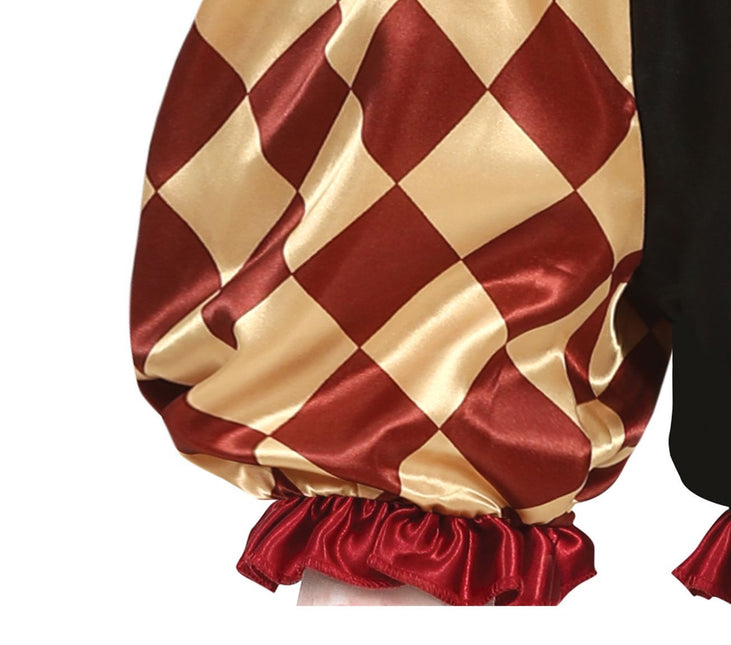 Costume di Halloween da clown dell'orrore per bambino rosso
