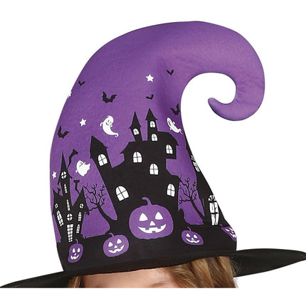 Costume da strega di Halloween per ragazza viola