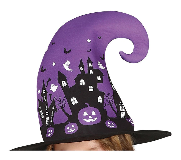 Costume da strega di Halloween per ragazza viola