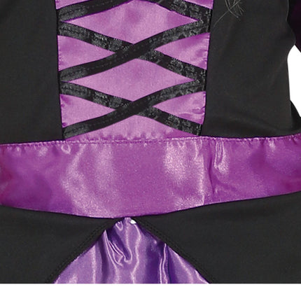 Costume da strega di Halloween per ragazza viola