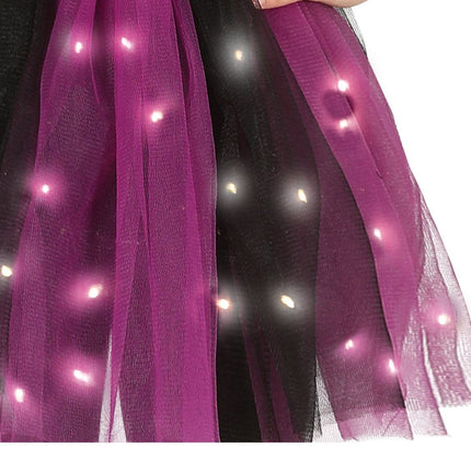 Costume da strega di Halloween ragazza nero viola