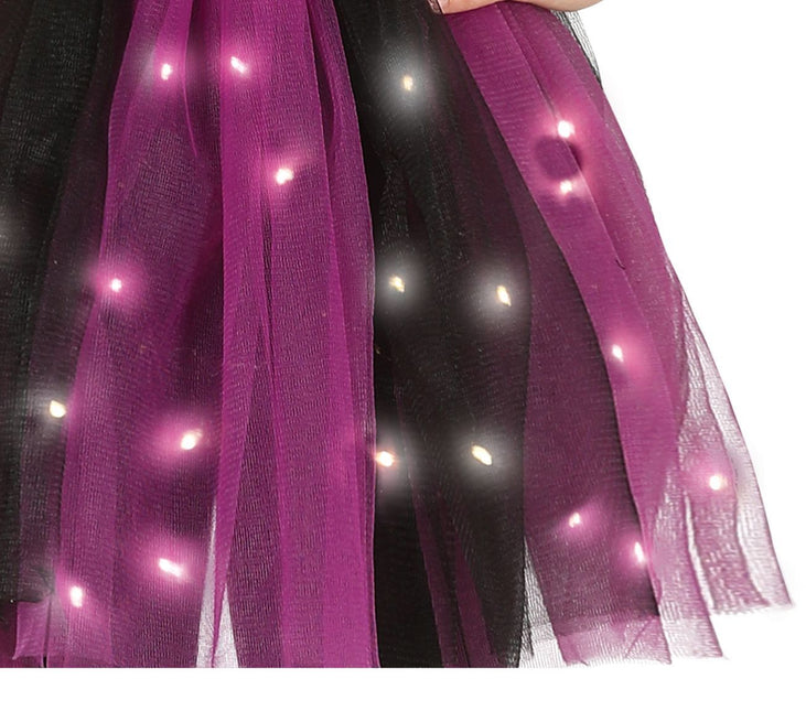 Costume da strega di Halloween ragazza nero viola