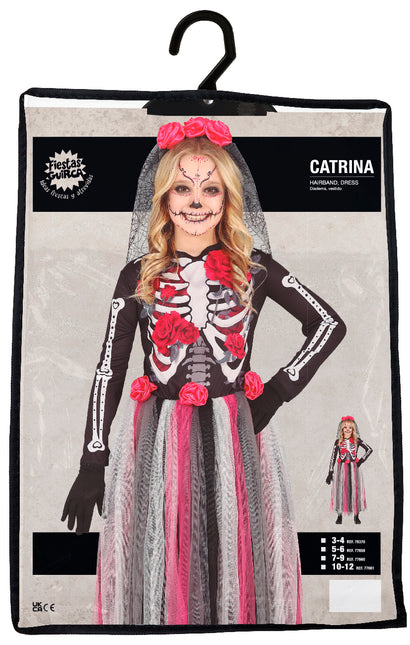 Costume da ragazza Dia De Los Muertos