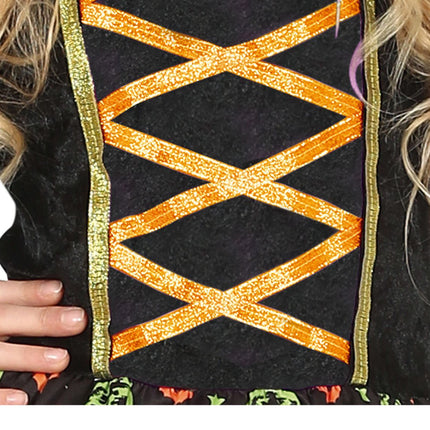 Costume da strega di Halloween Ragazza Zucca