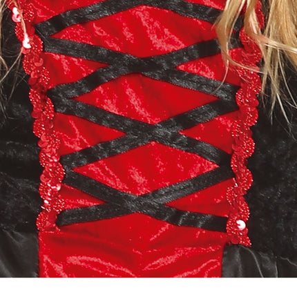 Costume da vampiro per Halloween da ragazza rosso