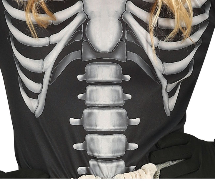 Costume di Halloween da scheletro per ragazza nero