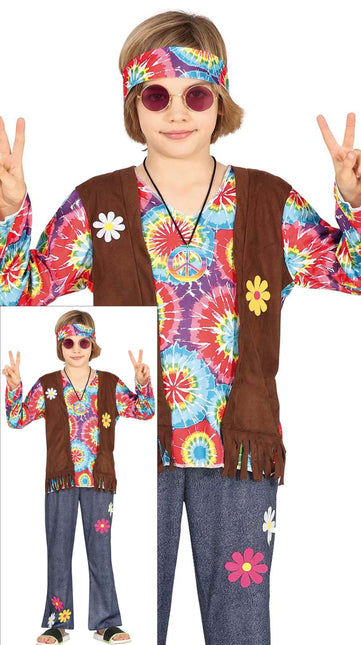Costume Hippie Ragazzo Fiori