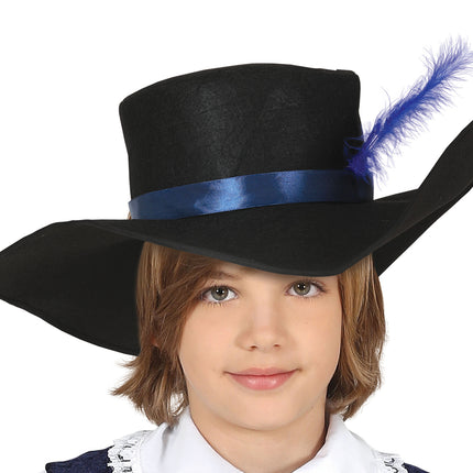 Costume da moschettiere ragazzo blu