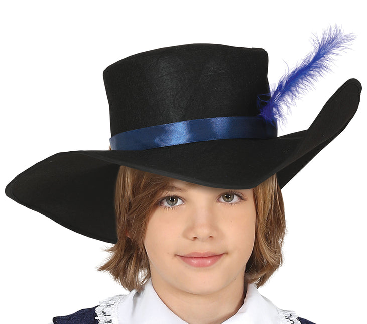 Costume da moschettiere ragazzo blu