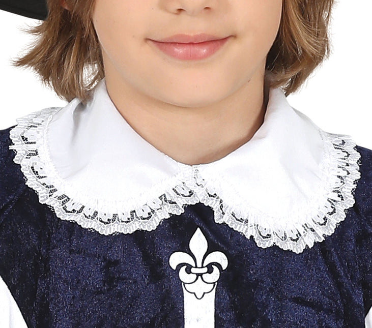Costume da moschettiere ragazzo blu