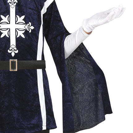 Costume da moschettiere ragazzo blu