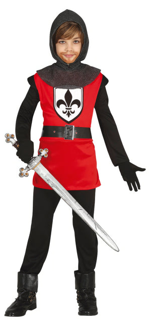 Costume da cavaliere bambino rosso