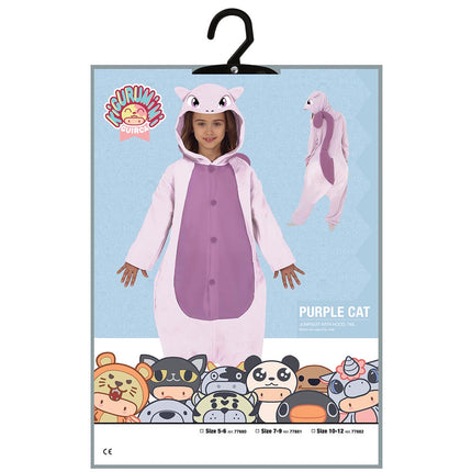 Costume da gatto per bambino viola