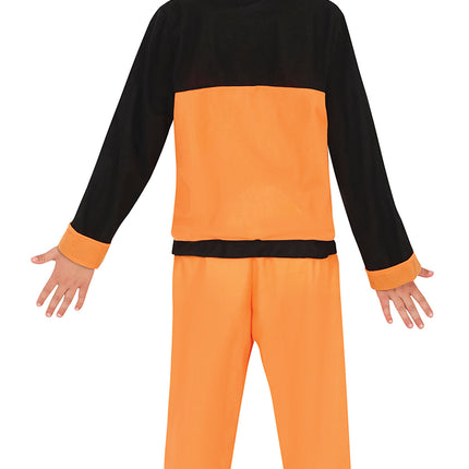Costume Ninja Ragazzo Arancione Nero