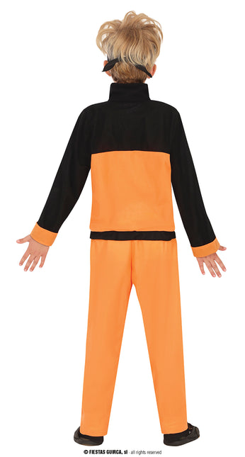 Costume Ninja Ragazzo Arancione Nero