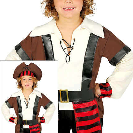 Costume da pirata Brown Boy
