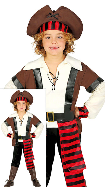 Costume da pirata Brown Boy