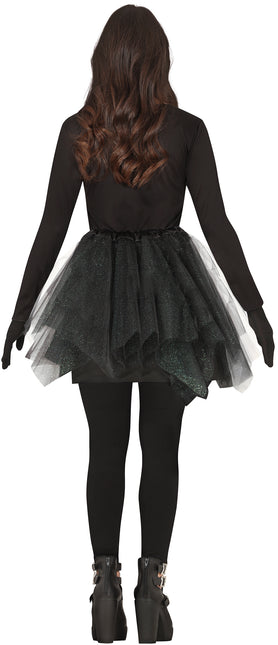 Vestito di Halloween da scheletro da donna nero