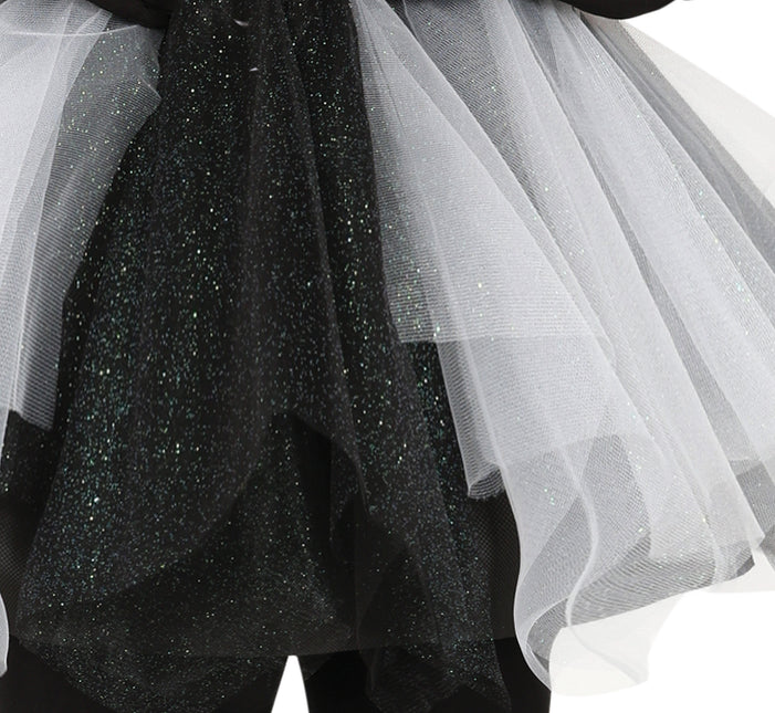 Vestito di Halloween da scheletro da donna nero