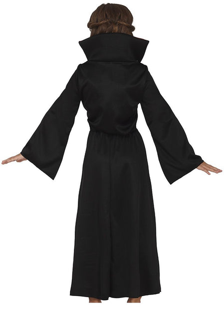 Costume da vampiro di Halloween da ragazza nero