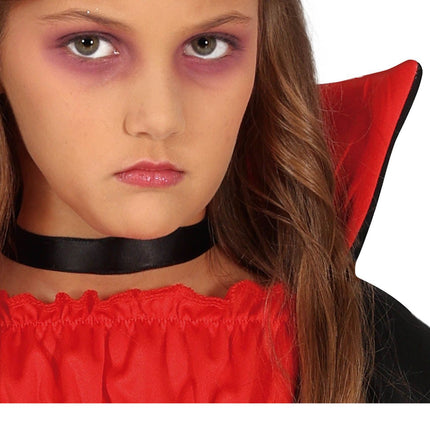 Costume da vampiro di Halloween da ragazza nero