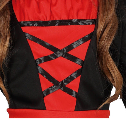 Costume da vampiro di Halloween da ragazza nero