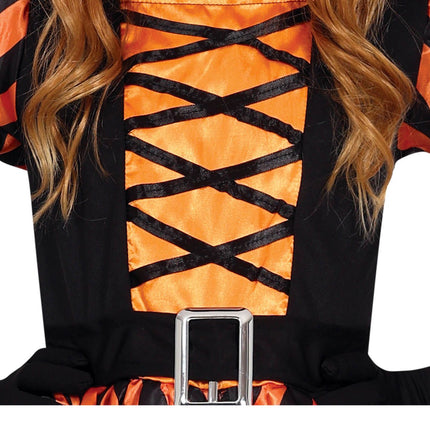 Costume da strega di Halloween Ragazza Zucca Arancione