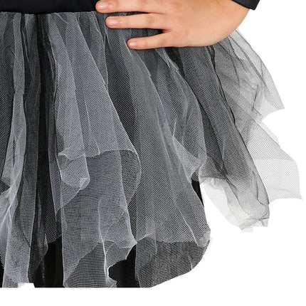 Felpa con cappuccio con costume di Halloween da scheletro per bambina