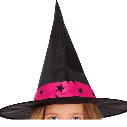Costume da strega di Halloween ragazza stella rosa