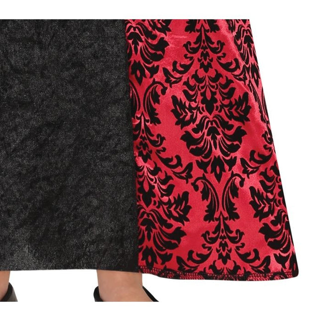 Costume di Halloween da vampiro per ragazza, nero e rosso