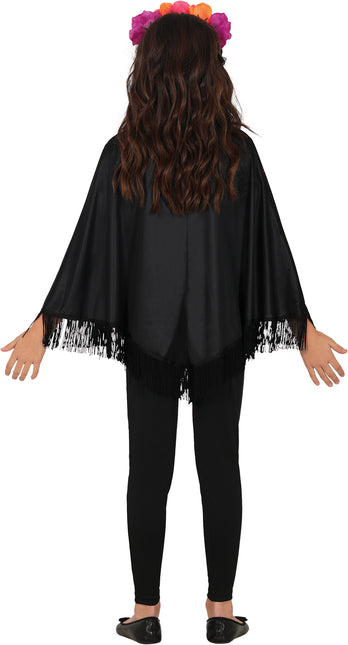 Poncho ragazza Dia De Los Muertos
