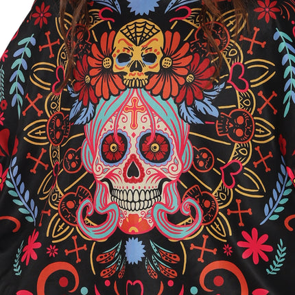 Poncho ragazza Dia De Los Muertos