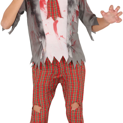Costume di Halloween da ragazzo zombie studioso