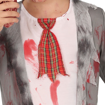 Costume di Halloween da ragazzo zombie studioso